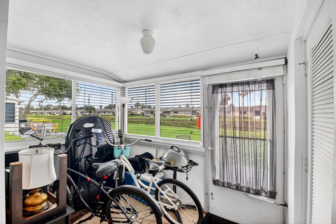 Enclosed Patio With Scenic Water Views