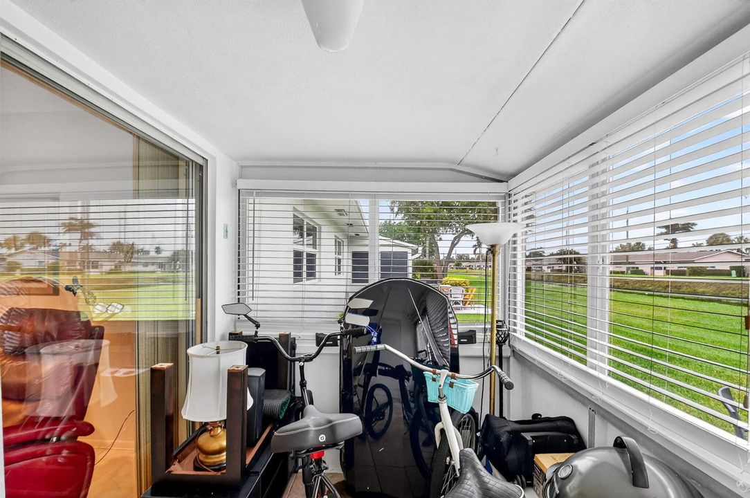 Enclosed Patio with Canal Views