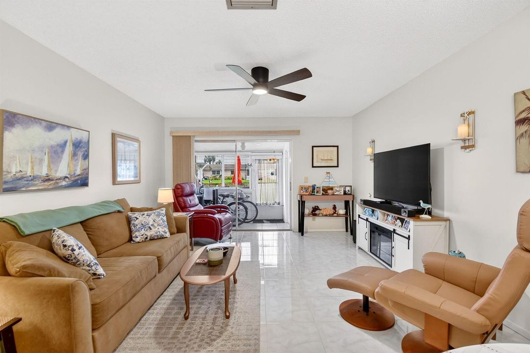 Living Room With Patio Access