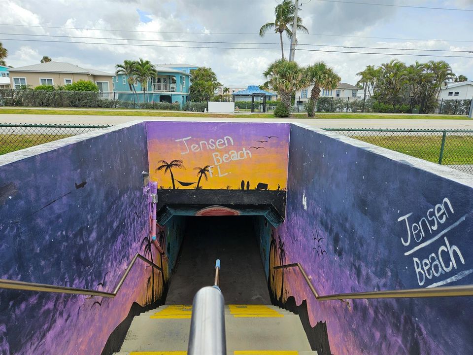 Tunnel to private beach access