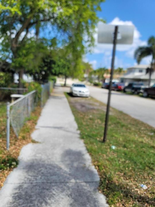 Sidewalk going East