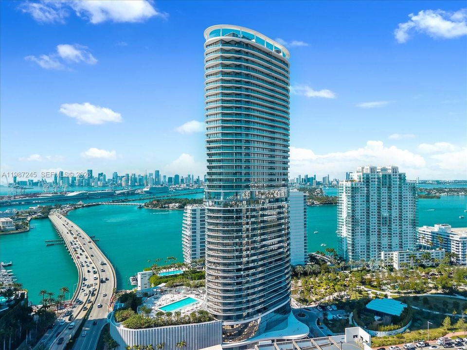 Aerial View of Five Park Miami Beach
