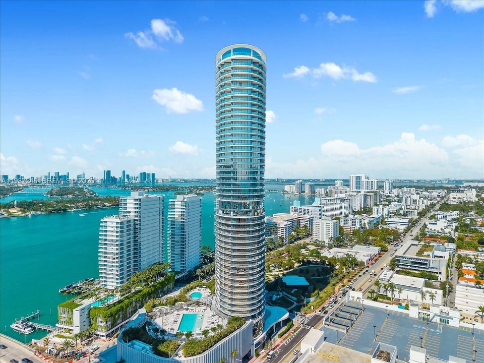 Aerial View of Five Park Miami Beach