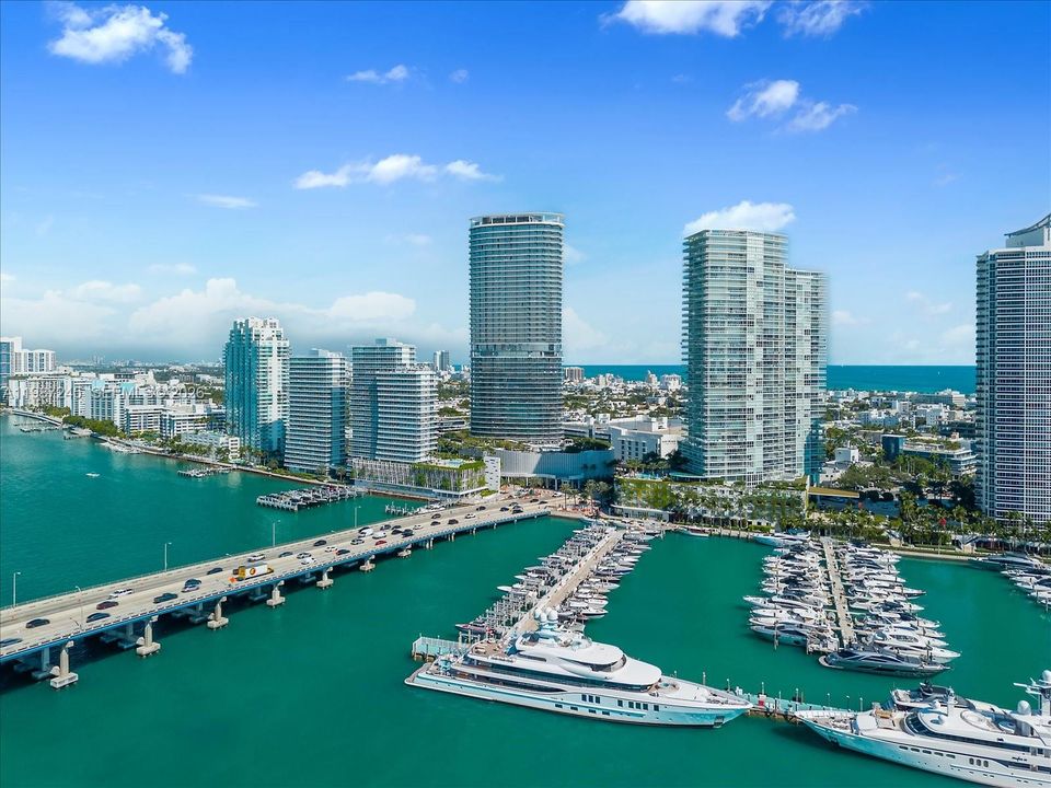View of Five Park from the Miami Beach Marina