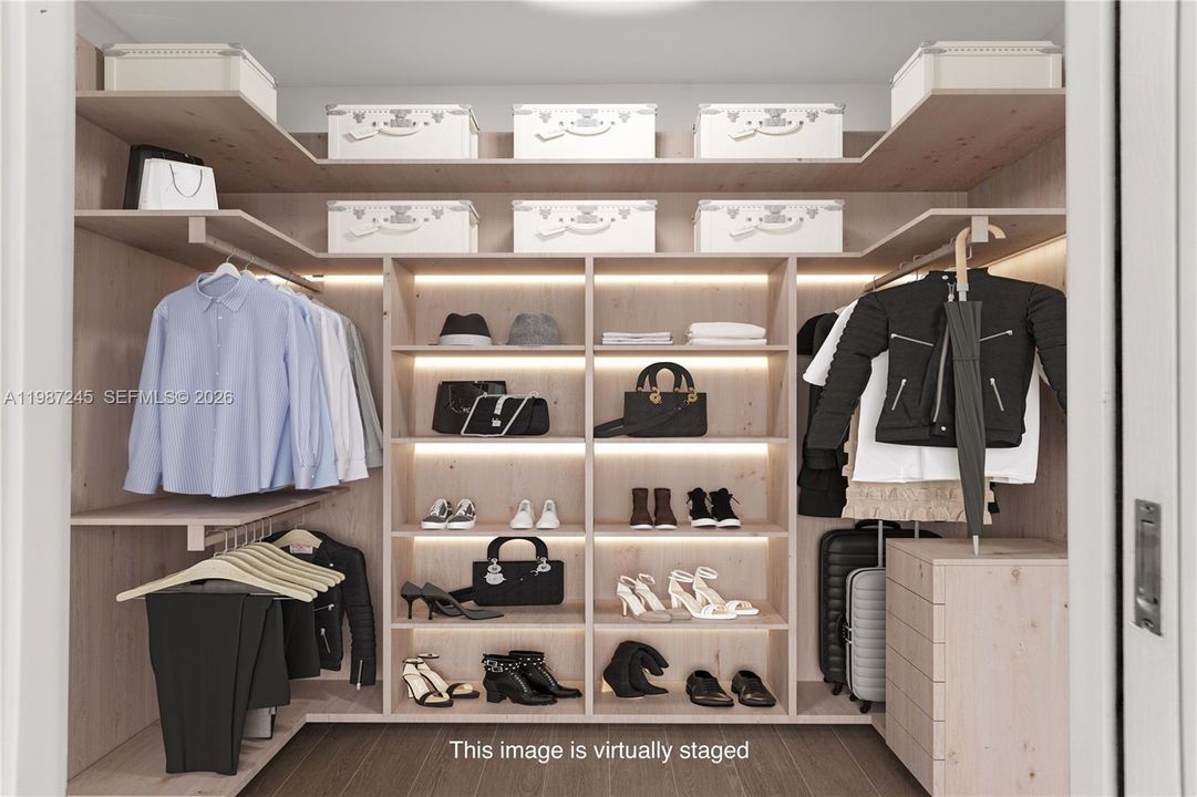 Closet for Primary Bedroom Virtual Staging