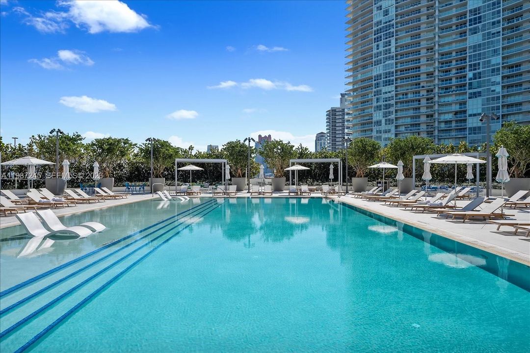 Full-Service Pool at Five Park Miami Beach