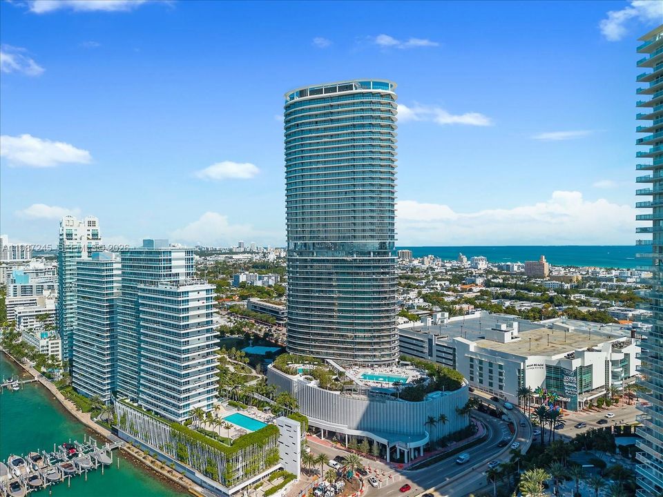 Aerial View of Five Park Miami Beach