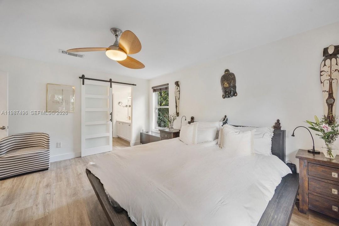 With bathroom and walk-in closet