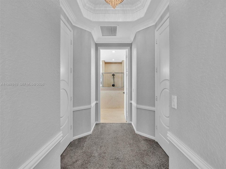 hallway master bathroom