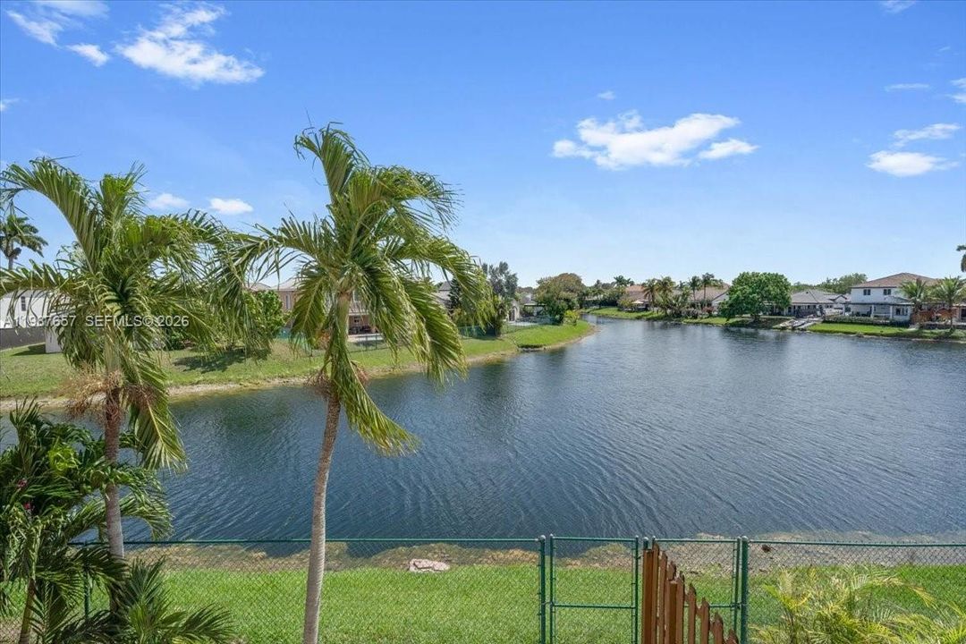Fenced but with access to water's edge