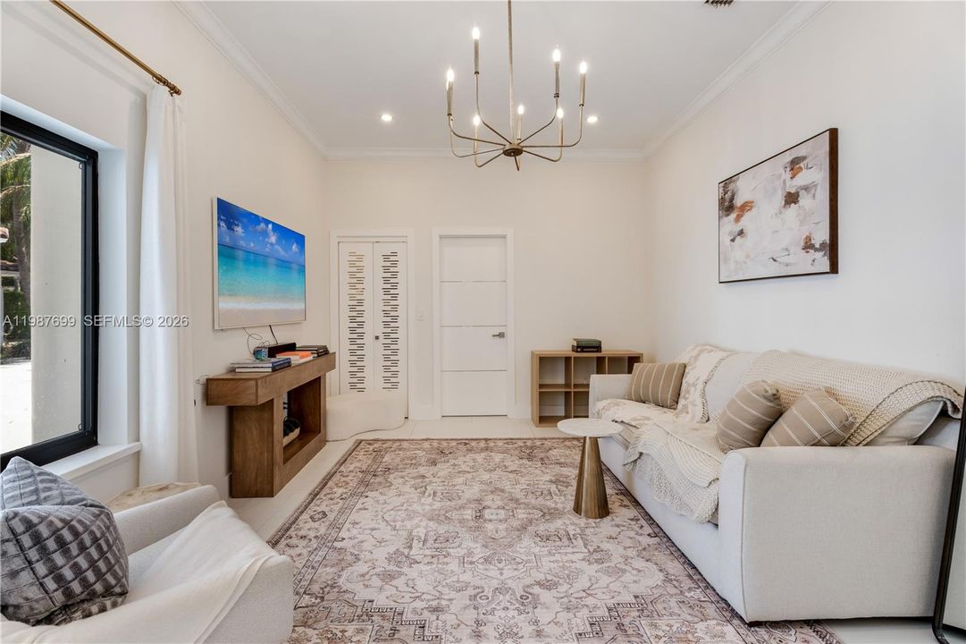 Split 4th bedroom with own bath doubles as Media Room