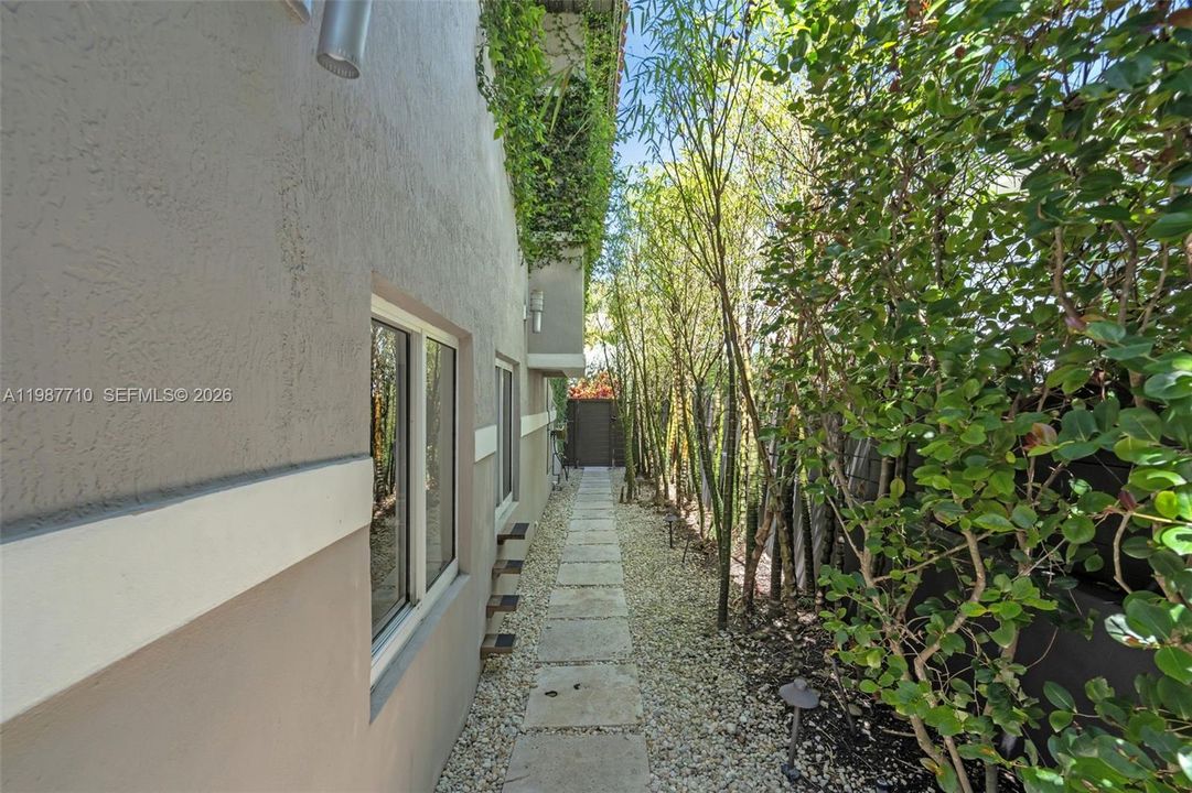 The exterior of the house is meticulously maintained.