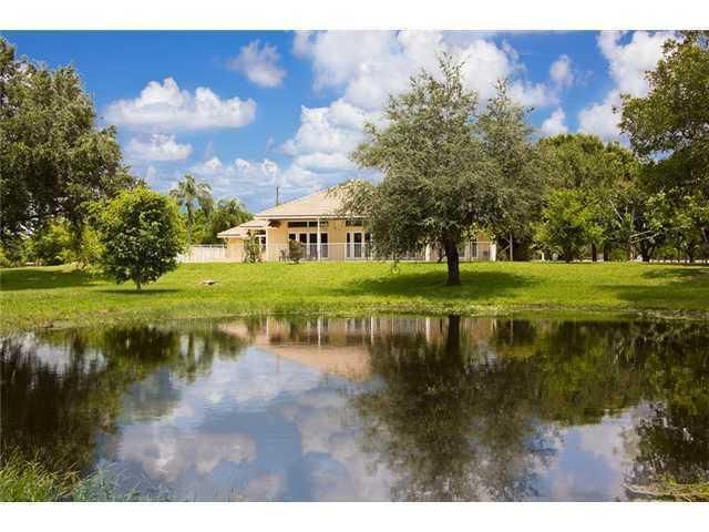 House and pond