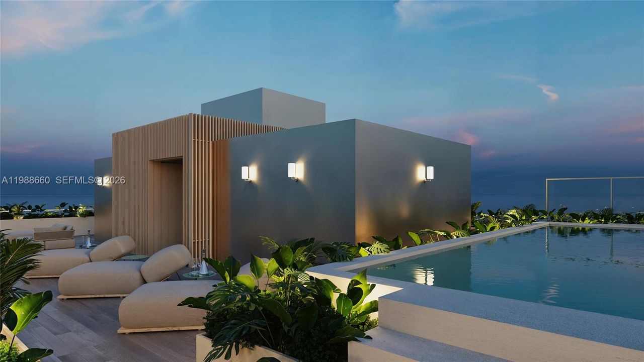 Complete with an open-air kitchen and a welcoming dining table