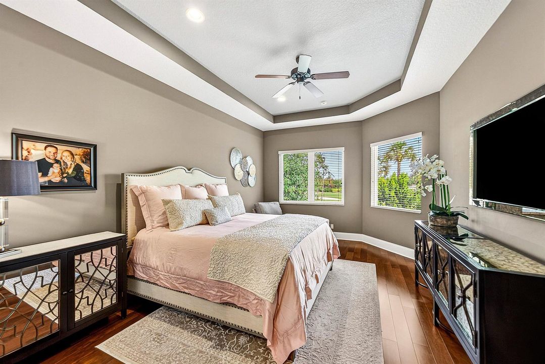 Upstairs bedroom with golf course views