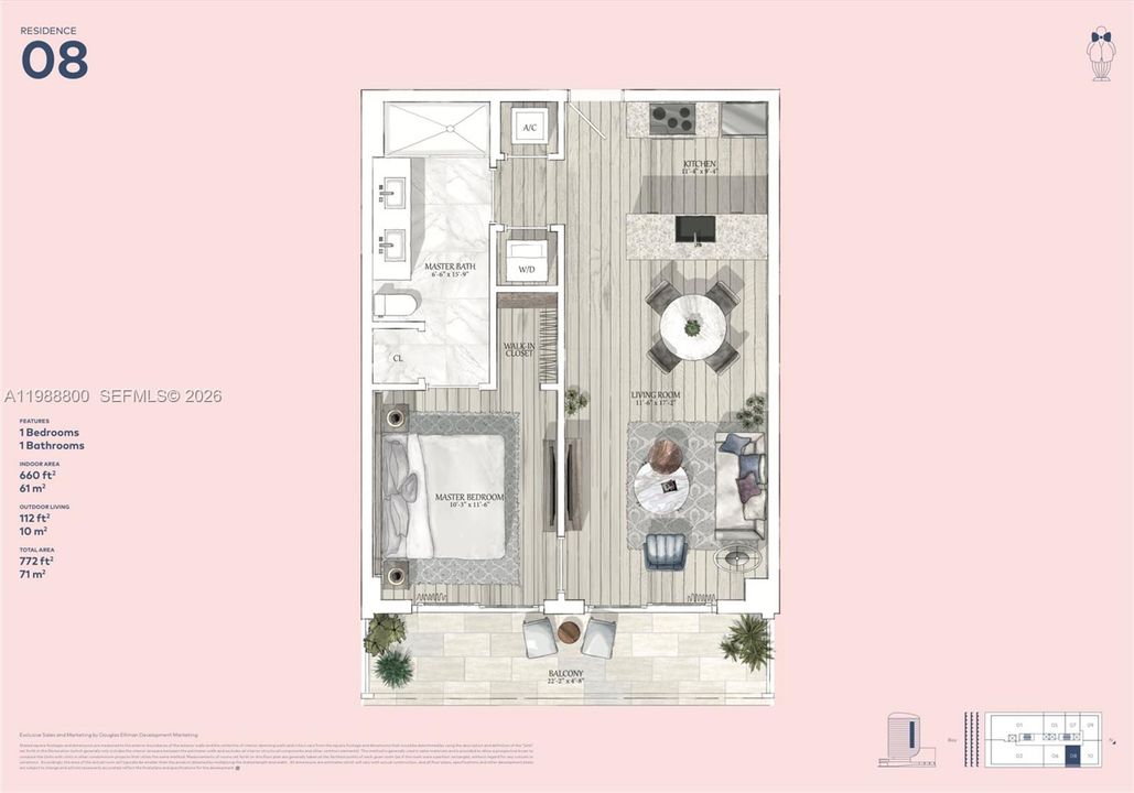 For Sale: $1,199,000 (1 beds, 1 baths, 660 Square Feet)