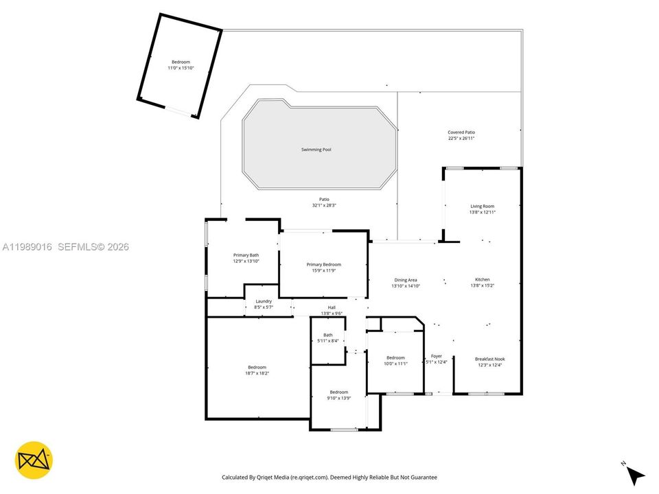 Activo con contrato: $865,000 (3 camas, 2 baños, 1807 Pies cuadrados)