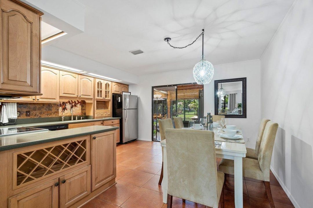 Dining room and kitchen