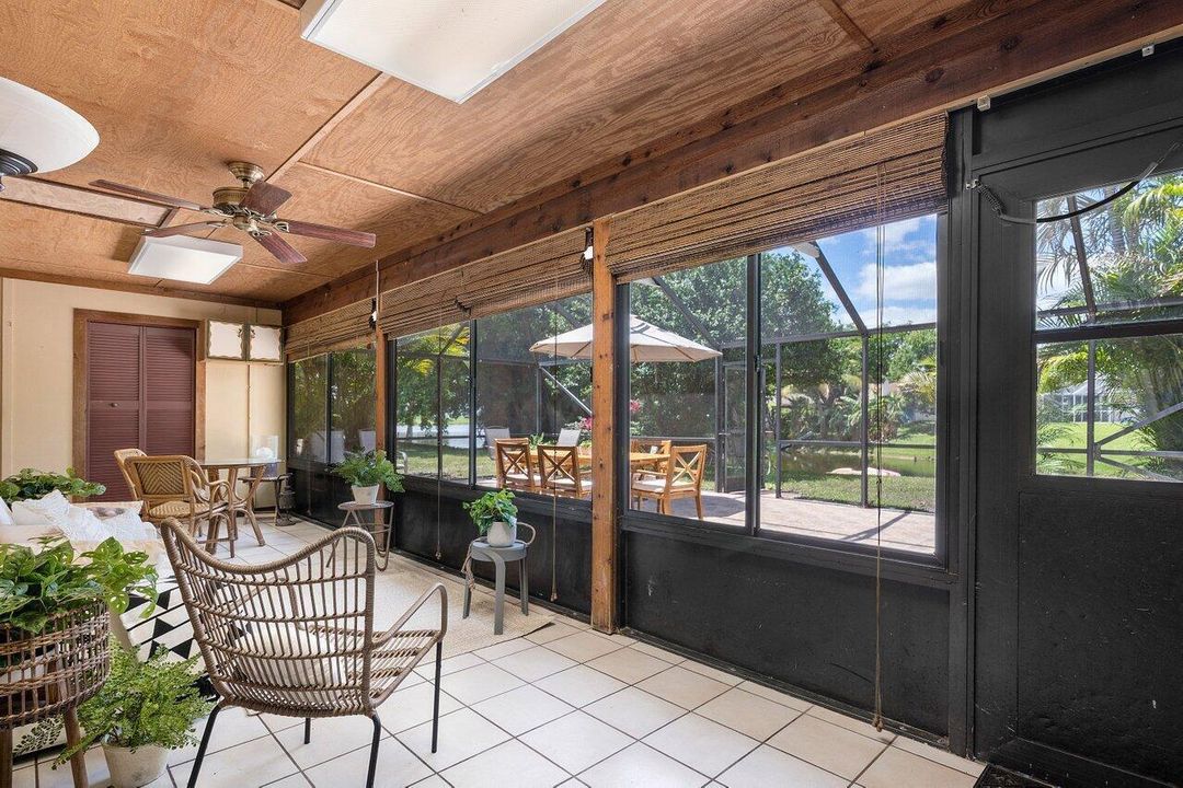 Air conditioned patio with water views