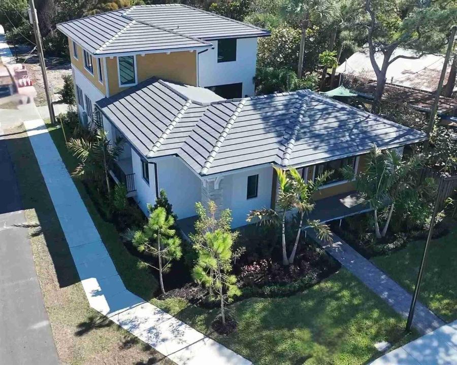 Aerial view of front