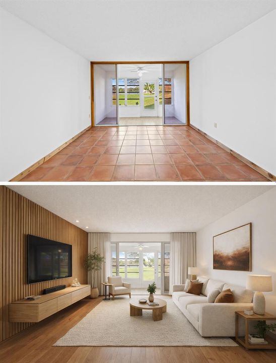 Main Living Area Vritually Staged