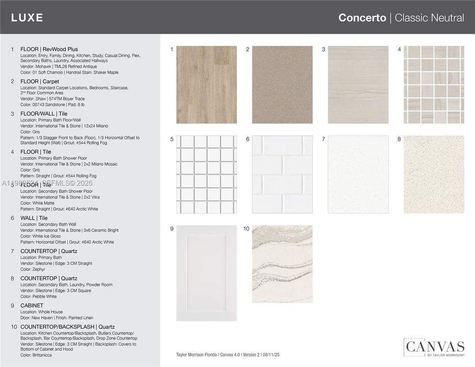 14218 Dunlin Avenue design selections.  Home is under construction and selections are subject to change.