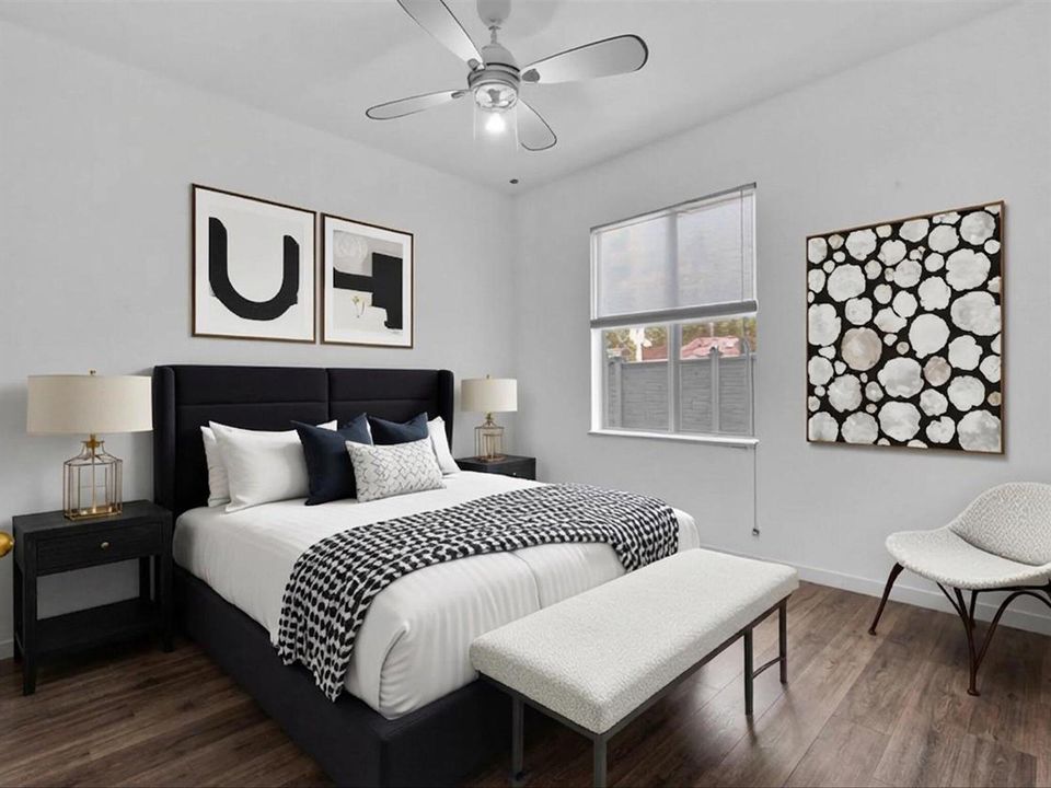 Virtually Staged 3rd Bedroom