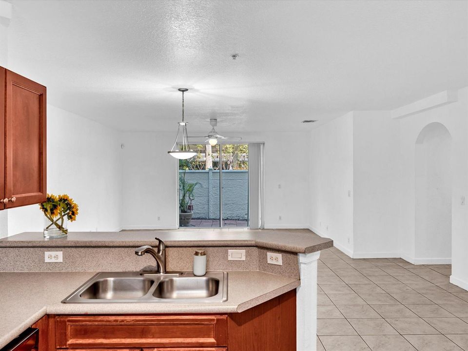 Kitchen view to Patio