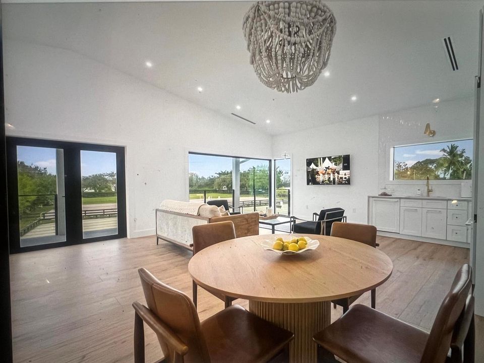 Studio living room, dining room and kitc