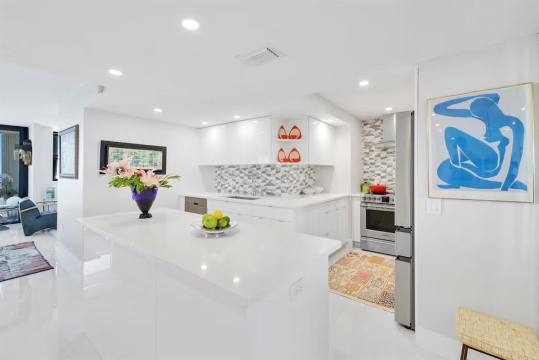 Kitchen Island is expansive