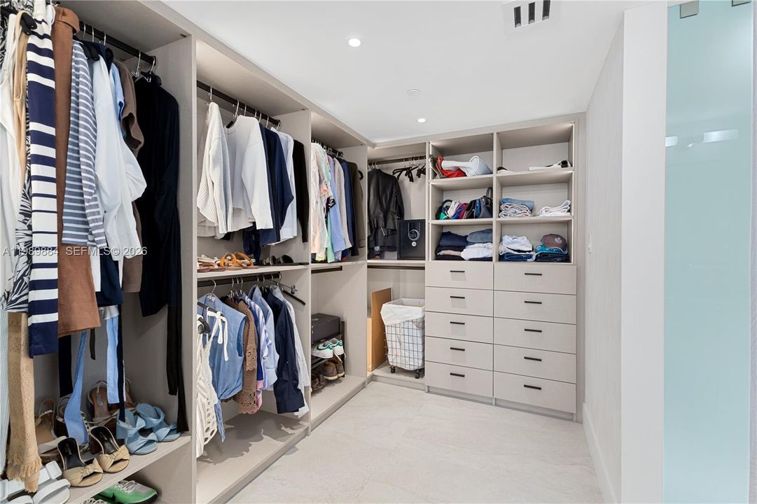 Dressing room in primary bedroom