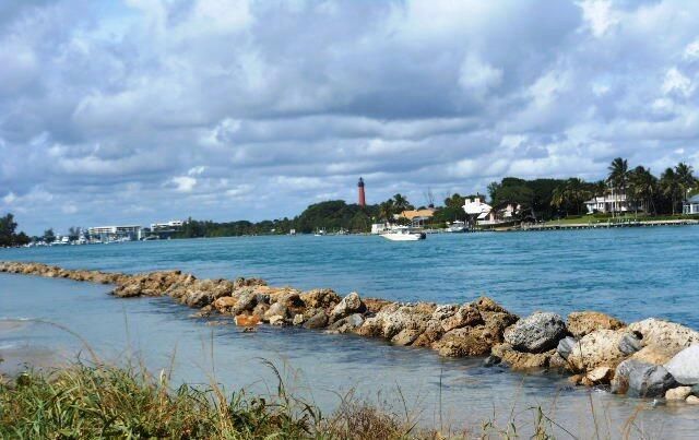 long lighthouse from inlet