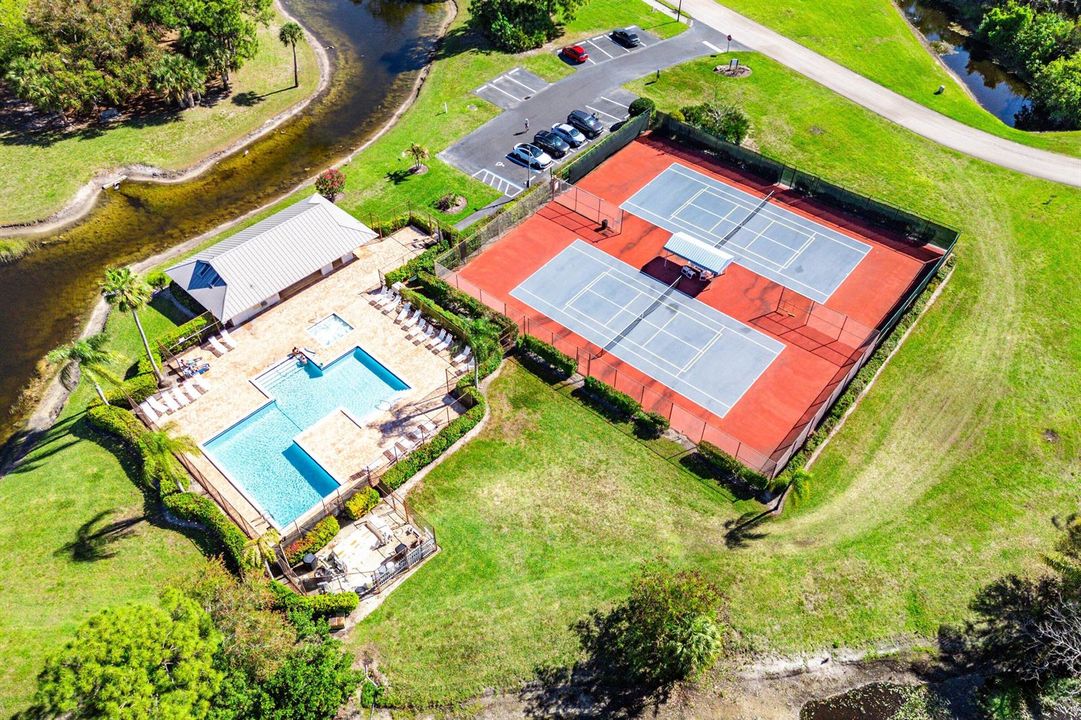 pool and tennis