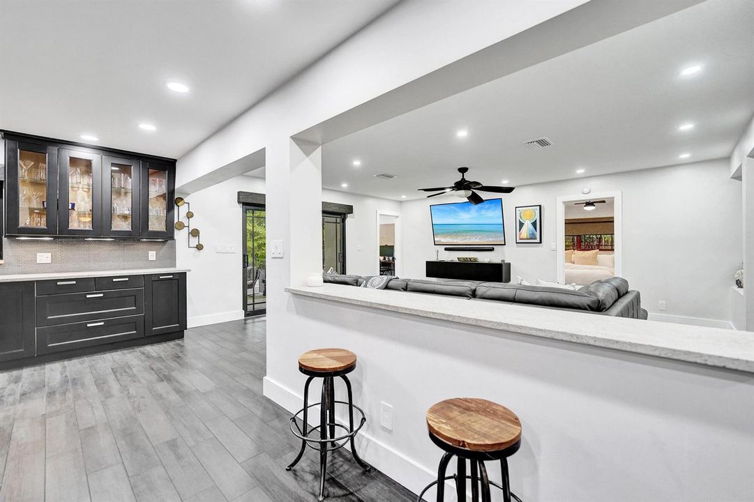 Kitchen Opening overlooking Family Room