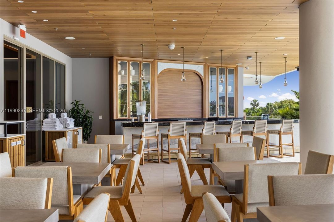 Building's private pool/bar