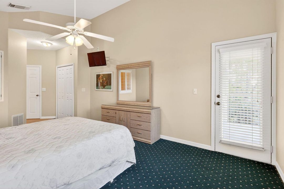 Main Bedroom out to back porch