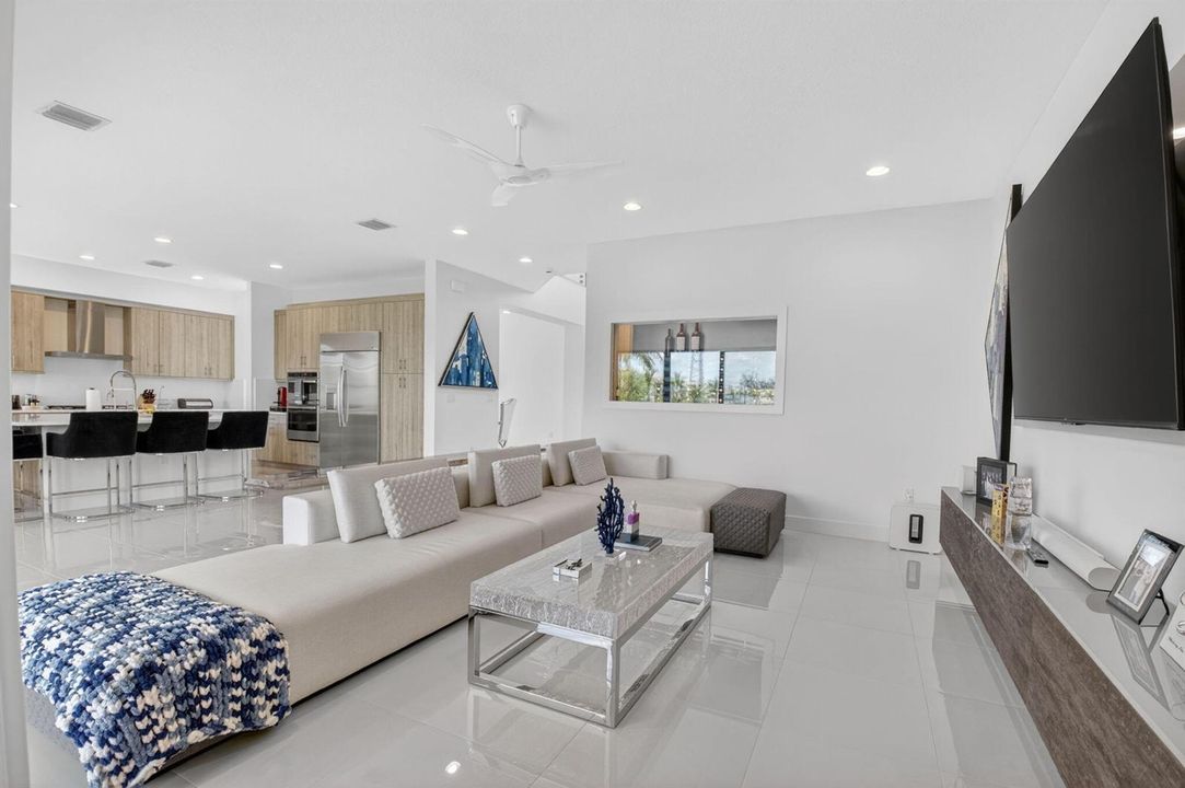 living room to kitchen
