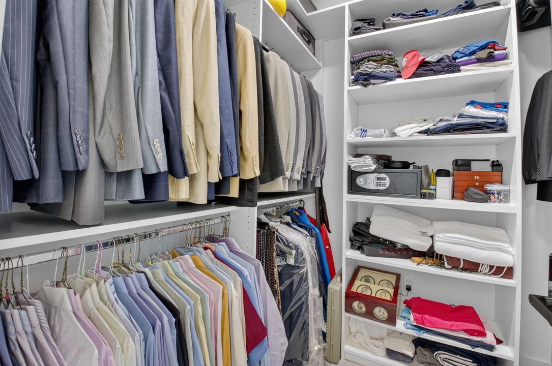 his closet