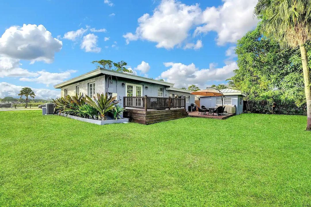 Large Lush Back Yard