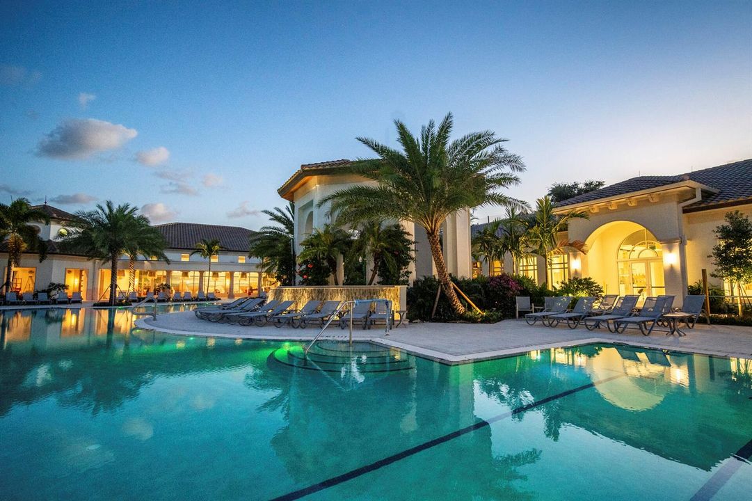 Pool Gazebo at Dusk