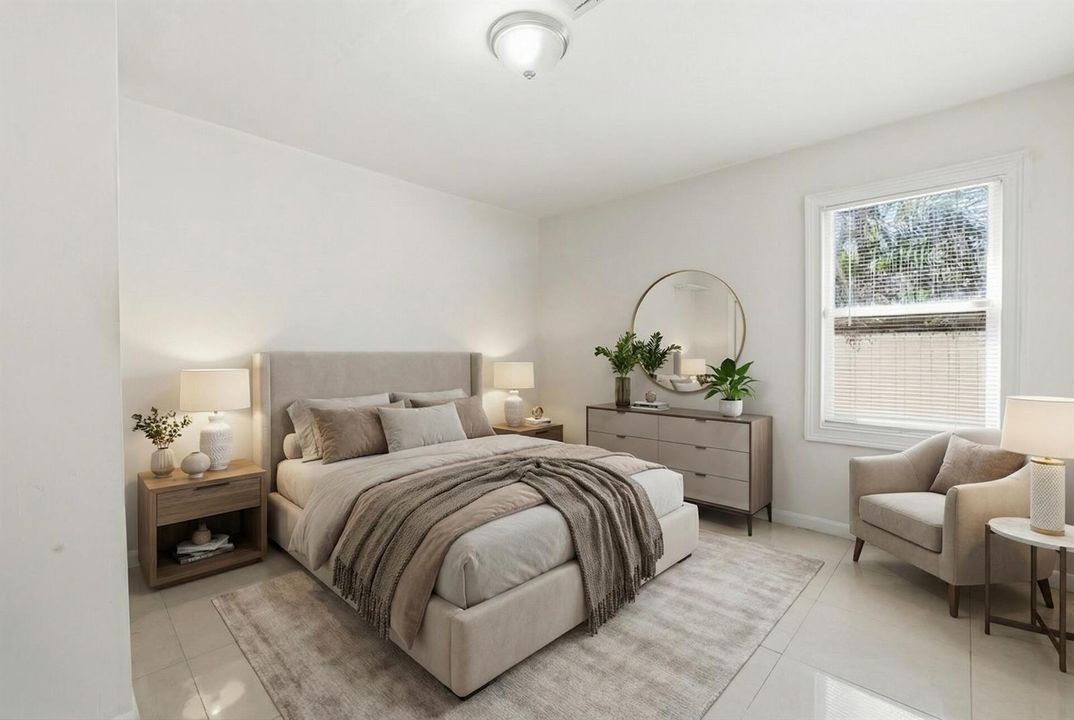 bedroom staged