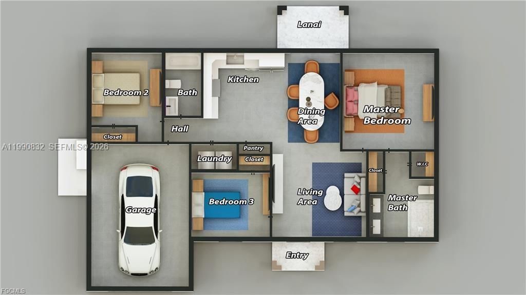 На продажу: $264,900 (3 спален, 2 ванн, 1144 Квадратных фут)