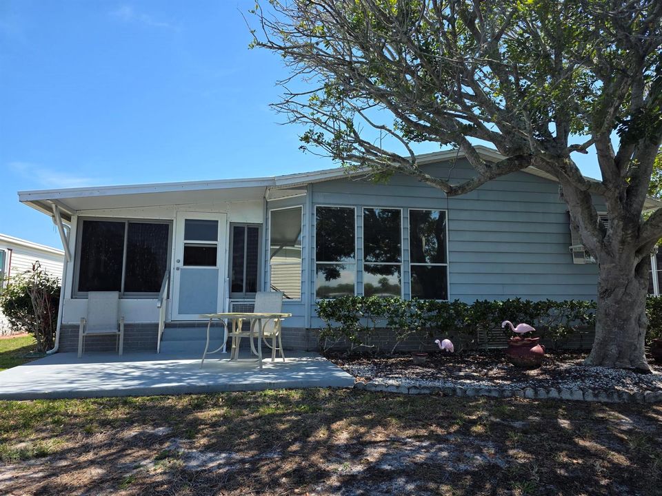Rear view of home.