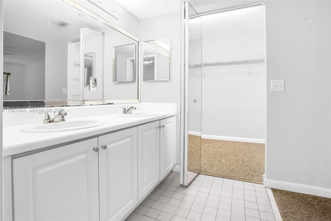 WELL APPOINTED DOUBLE SINK AND VANITY