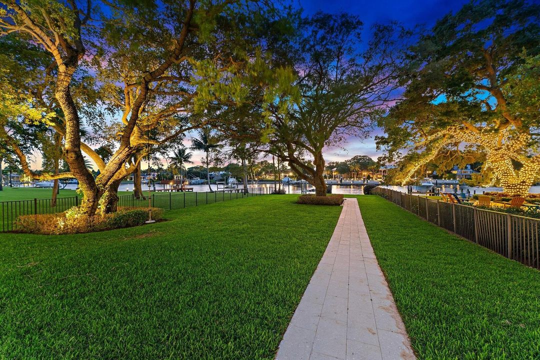 Rear Lawn and View to Dock
