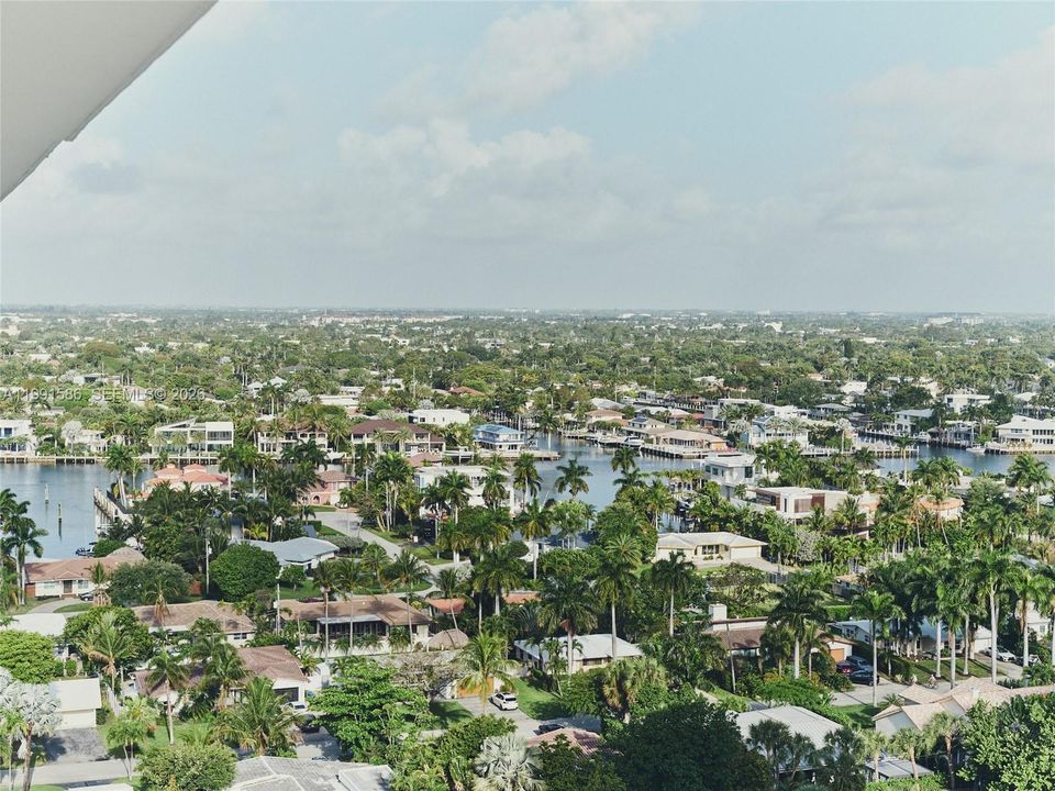 West intracoastal and city view from master and second bedrooms.