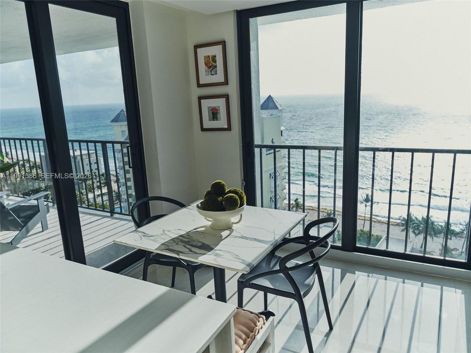 Stunning views from eat-in nook off kitchen.