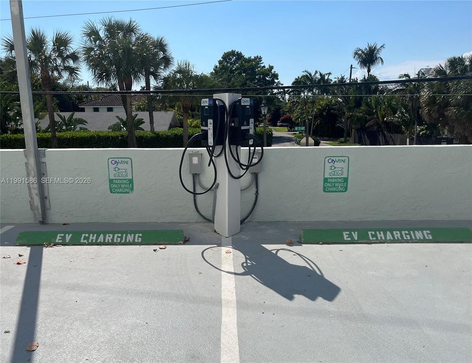 EV charging stations.