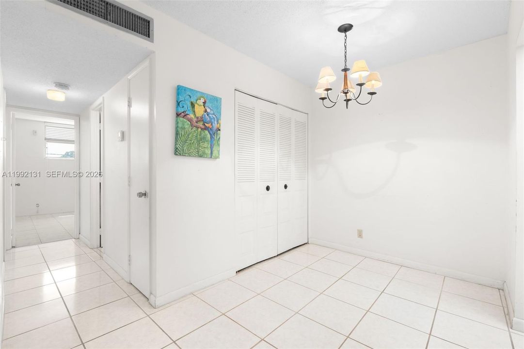 Spacious dining room.