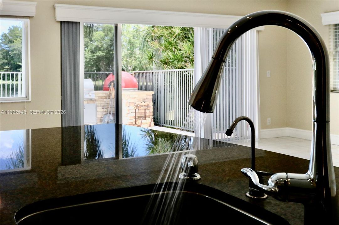View outside and access to the BBB area from the kitchen